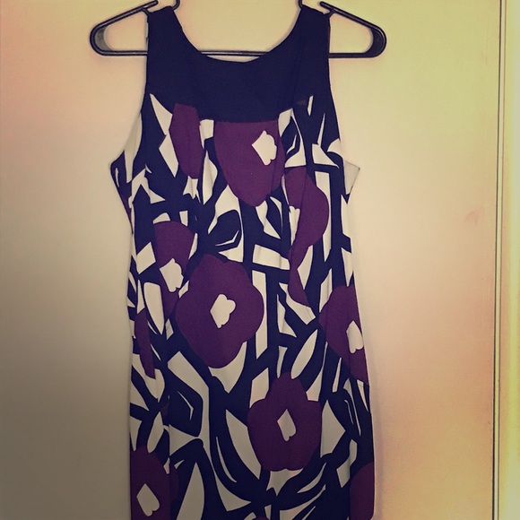 Purple/Black Floral Dress - Picture 1 of 3
